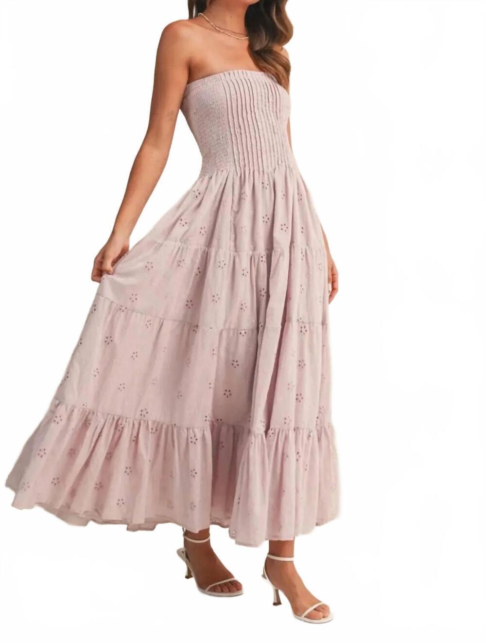 NEW KLESIS daydream maxi dress in blush